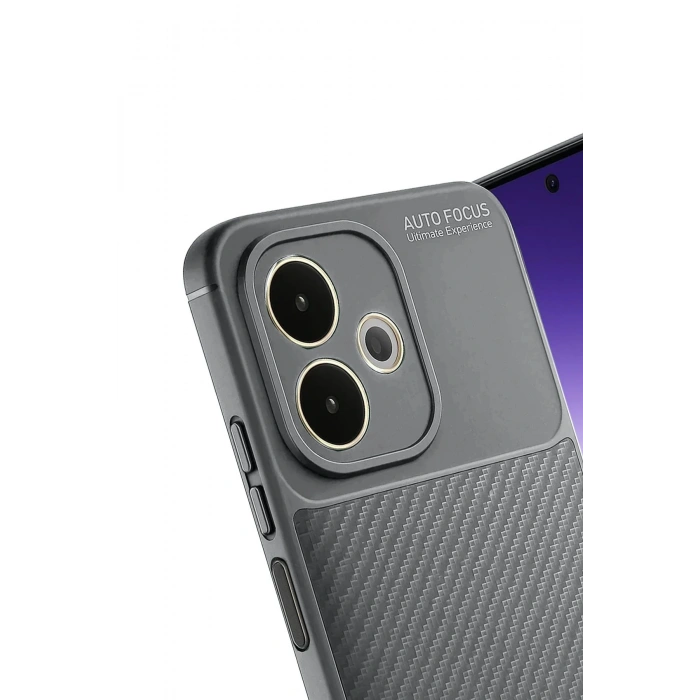 CPT05 Oppo A5 Pro 4G Kılıf Auto Focus Karbon Kapak - Gri