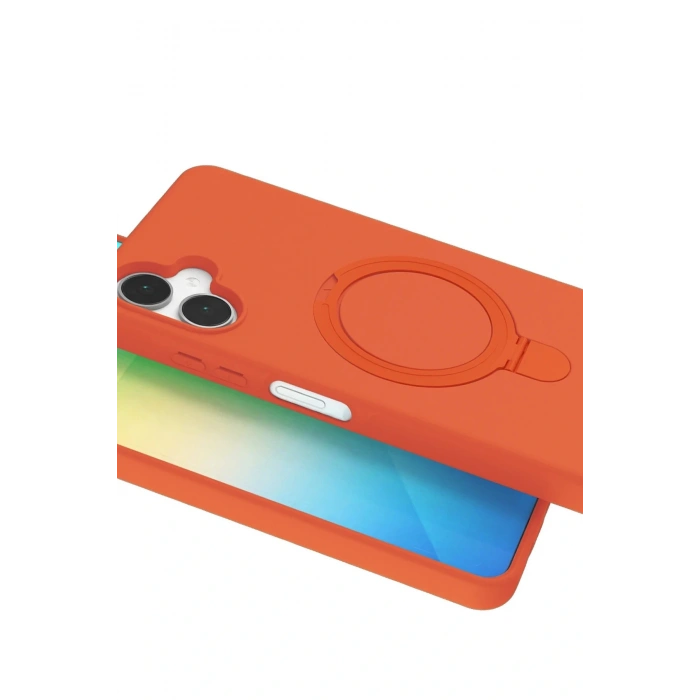 CPT05 Samsung Galaxy A06 Regal Magsafe Standlı Kapak - Turuncu