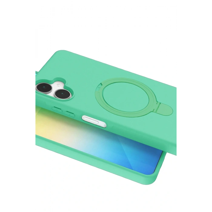 CPT05 Samsung Galaxy A06 Regal Magsafe Standlı Kapak - Yeşil