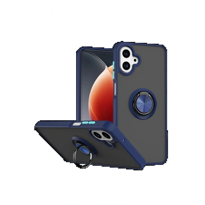 CPT05 Samsung Galaxy A07 4G Montreal Yüzüklü Silikon Kapak - Lacivert