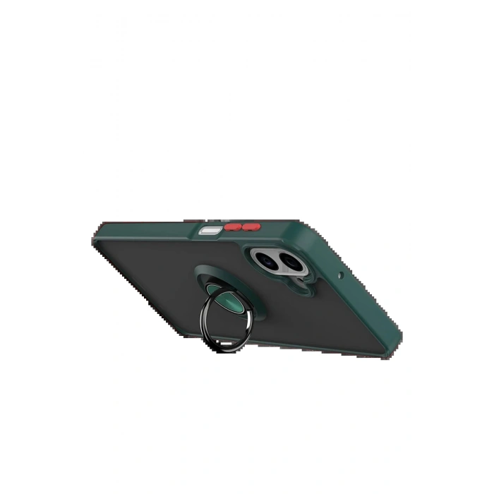 CPT05 Samsung Galaxy A07 4G Montreal Yüzüklü Silikon Kapak - Yeşil