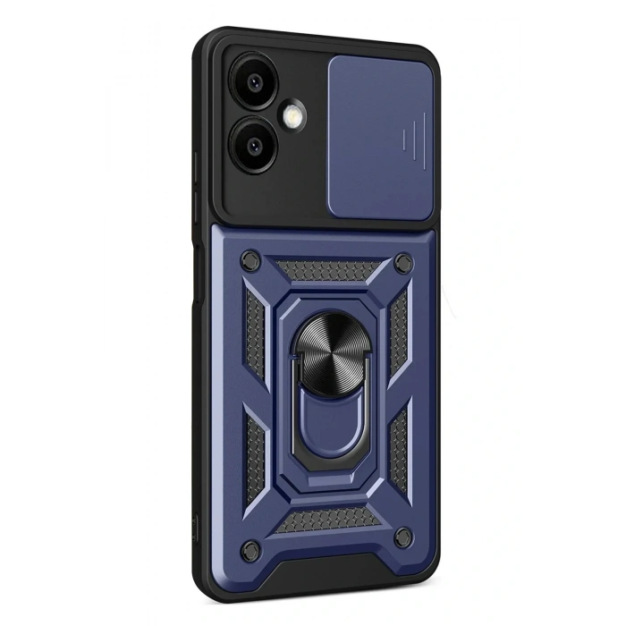 CPT05 Samsung Galaxy A07 4G Pars Lens Yüzüklü Silikon - Lacivert