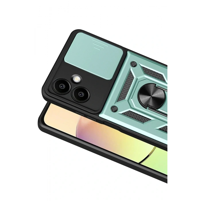 CPT05 Samsung Galaxy A07 4G Pars Lens Yüzüklü Silikon - Yeşil