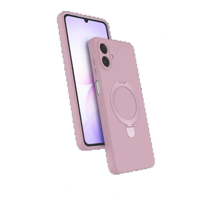 CPT05 Samsung Galaxy A07 4G Regal Magsafe Standlı Kapak - Açık Pembe