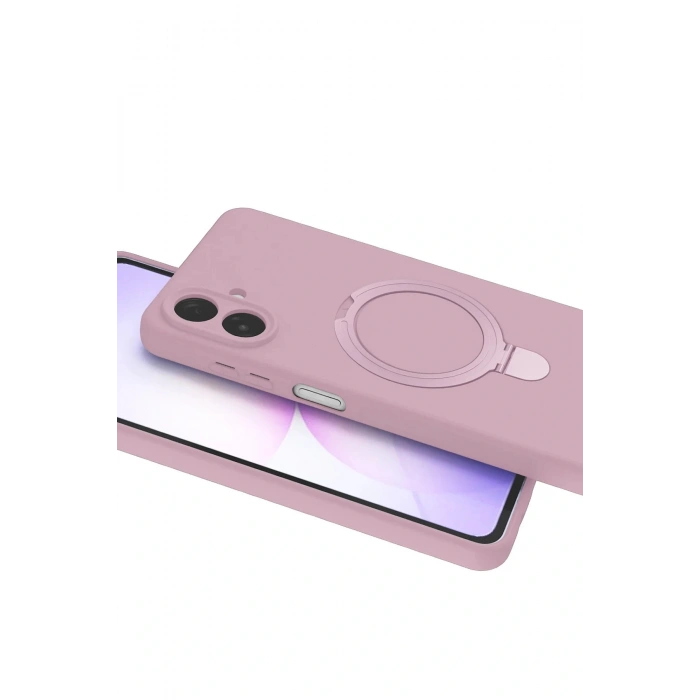 CPT05 Samsung Galaxy A07 4G Regal Magsafe Standlı Kapak - Açık Pembe