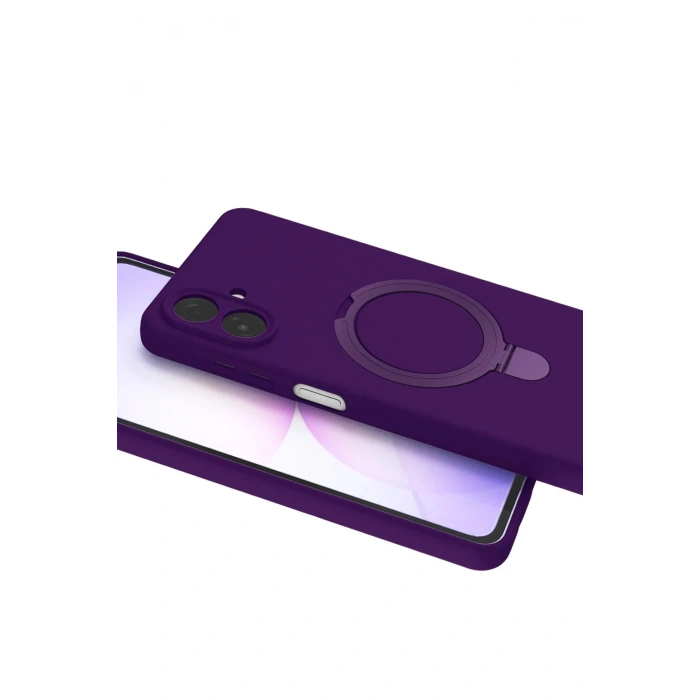 CPT05 Samsung Galaxy A07 4G Regal Magsafe Standlı Kapak - Derin Mor