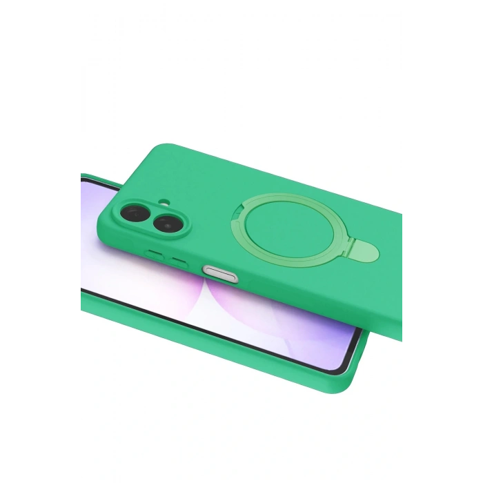 CPT05 Samsung Galaxy A07 4G Regal Magsafe Standlı Kapak - Yeşil