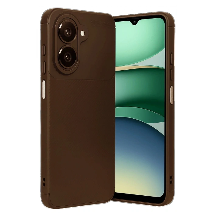 CPT05 Samsung Galaxy A07 Auto Focus Karbon Kapak - Kahverengi