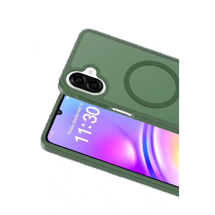CPT05 Samsung Galaxy A07 Jota Magsafe Kapak - Koyu Yeşil