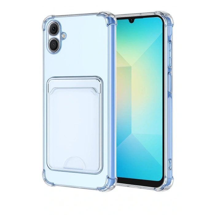 CPT05 Samsung Galaxy A07 Kart Şeffaf Silikon - Şeffaf