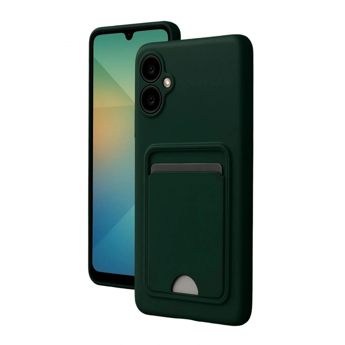 CPT05 Samsung Galaxy A07 Kelvin Kartvizitli Silikon - Koyu Yeşil