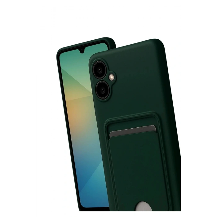 CPT05 Samsung Galaxy A07 Kelvin Kartvizitli Silikon - Koyu Yeşil