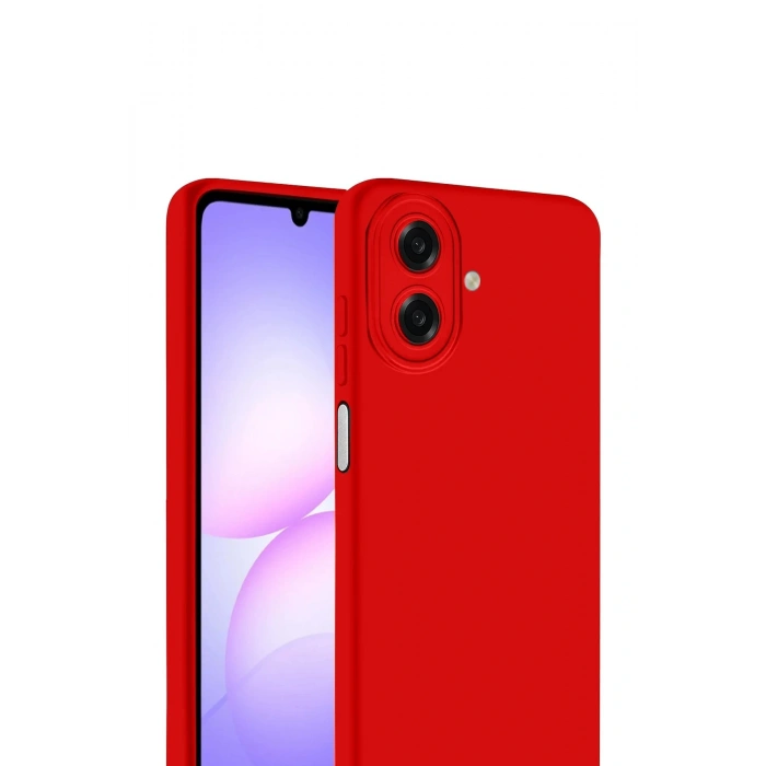 CPT05 Samsung Galaxy A07 Nano içi Kadife Silikon - Kırmızı