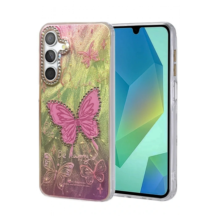 CPT05 Samsung Galaxy A14 4G Kılıf Blade Aynalı Desenli Kapak - Desen 5