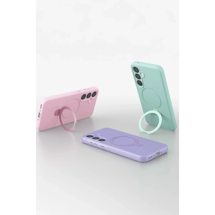 CPT05 Samsung Galaxy A15 4G Regal Magsafe Standlı Kapak - Turuncu