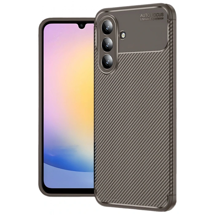 CPT05 Samsung Galaxy A17 5G Auto Focus Karbon Kapak - Kahverengi