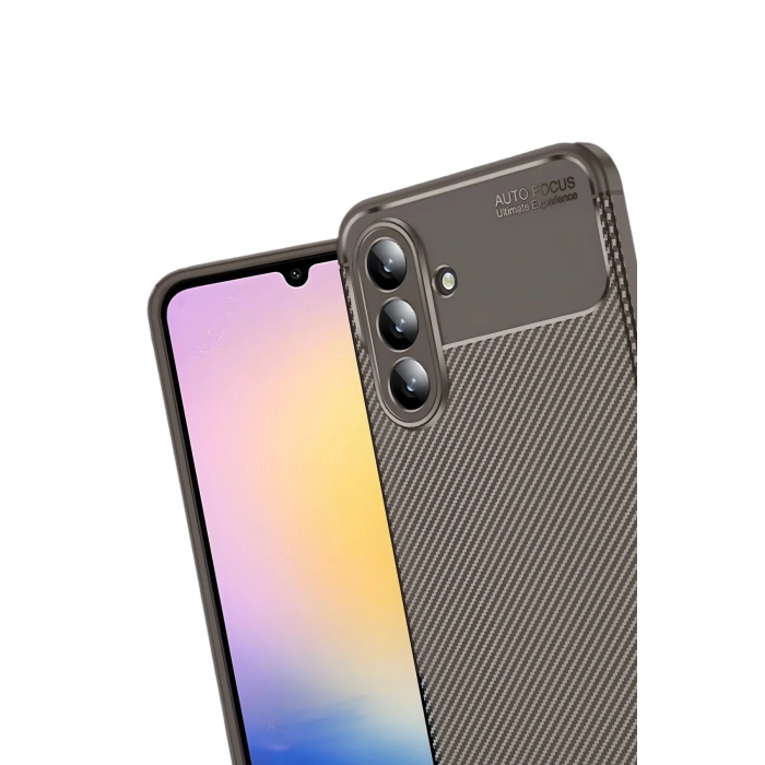 CPT05 Samsung Galaxy A17 5G Auto Focus Karbon Kapak - Kahverengi