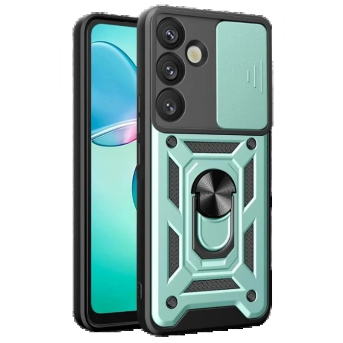 CPT05 Samsung Galaxy A17 5G Pars Lens Yüzüklü Silikon - Yeşil