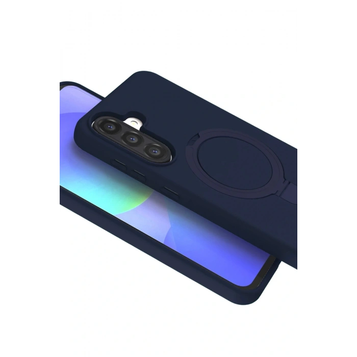 CPT05 Samsung Galaxy A17 5G Regal Magsafe Standlı Kapak - Lacivert