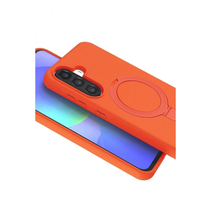 CPT05 Samsung Galaxy A17 5G Regal Magsafe Standlı Kapak - Turuncu