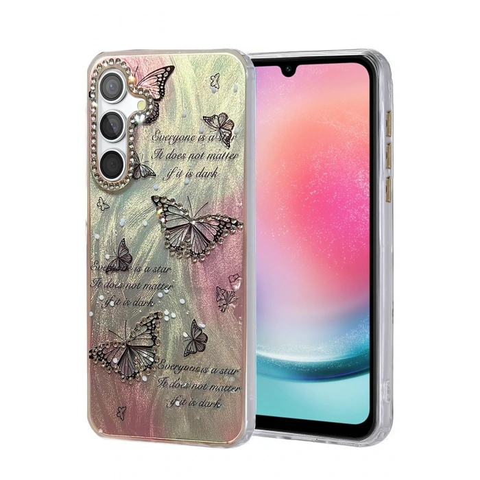 CPT05 Samsung Galaxy A24 4G Kılıf Blade Aynalı Desenli Kapak - Desen 6