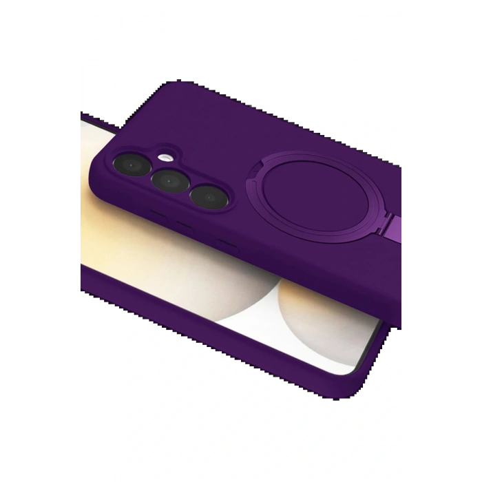 CPT05 Samsung Galaxy A25 5G Regal Magsafe Standlı Kapak - Derin Mor