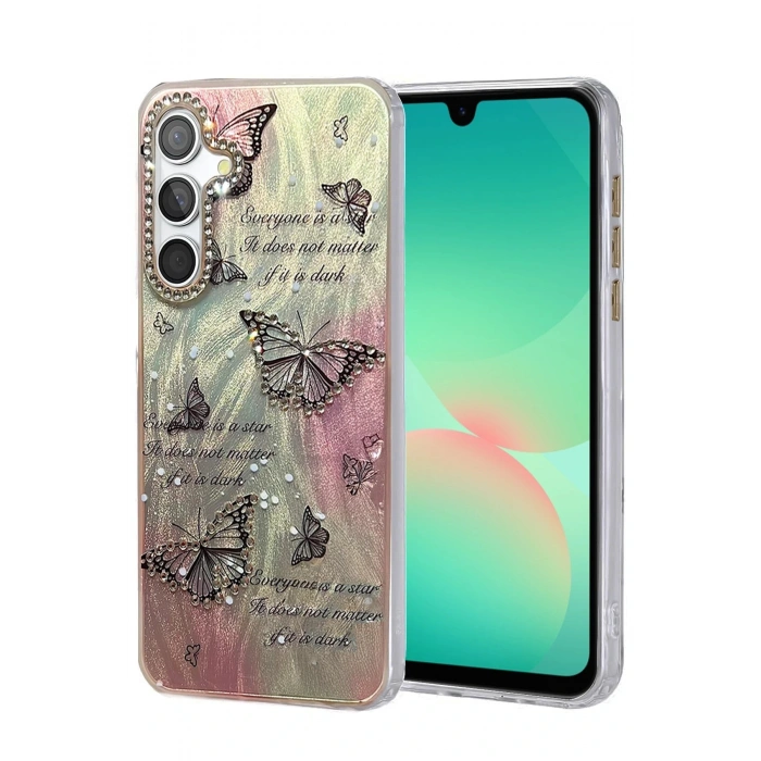 CPT05 Samsung Galaxy A26 Kılıf Blade Aynalı Desenli Kapak - Desen 6