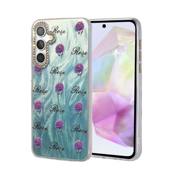 CPT05 Samsung Galaxy A35 5G Kılıf Blade Aynalı Desenli Kapak - Desen 9