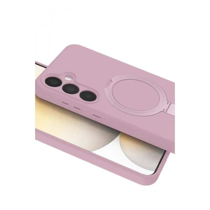 CPT05 Samsung Galaxy A35 5G Regal Magsafe Standlı Kapak - Açık Pembe