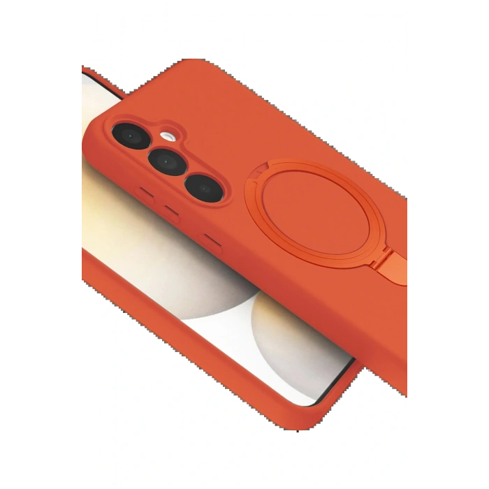 CPT05 Samsung Galaxy A35 5G Regal Magsafe Standlı Kapak - Turuncu