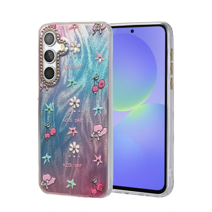 CPT05 Samsung Galaxy A36 Kılıf Blade Aynalı Desenli Kapak - Desen 4