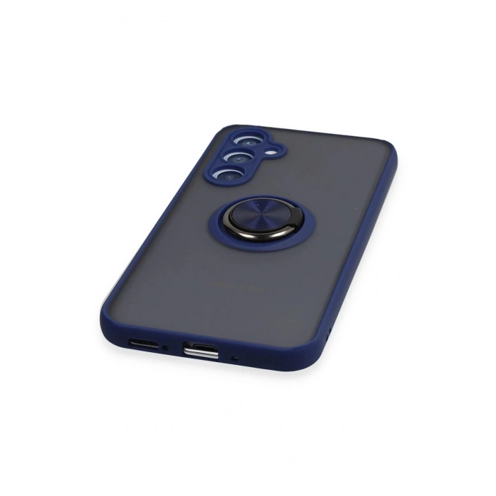 CPT05 Samsung Galaxy A54 5G Kılıf Montreal Yüzüklü Silikon Kapak - Lacivert