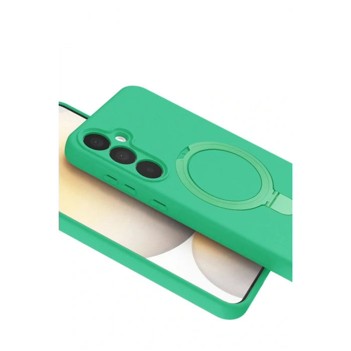 CPT05 Samsung Galaxy A55 5G Regal Magsafe Standlı Kapak - Yeşil