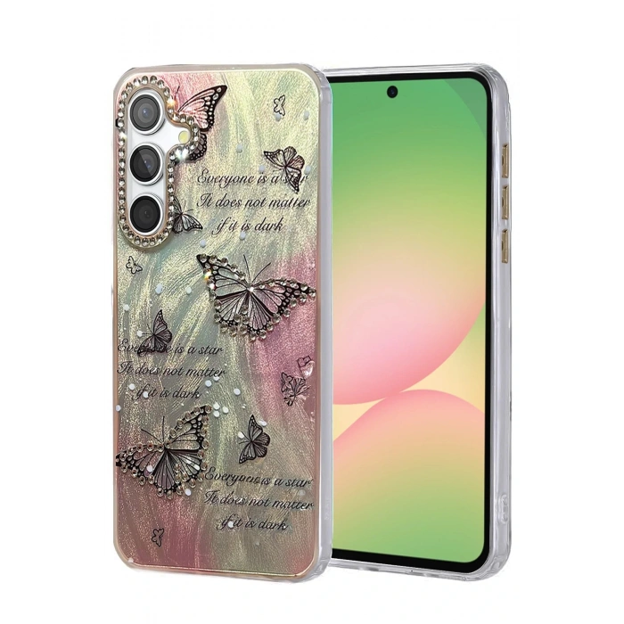 CPT05 Samsung Galaxy A56 Kılıf Blade Aynalı Desenli Kapak - Desen 6