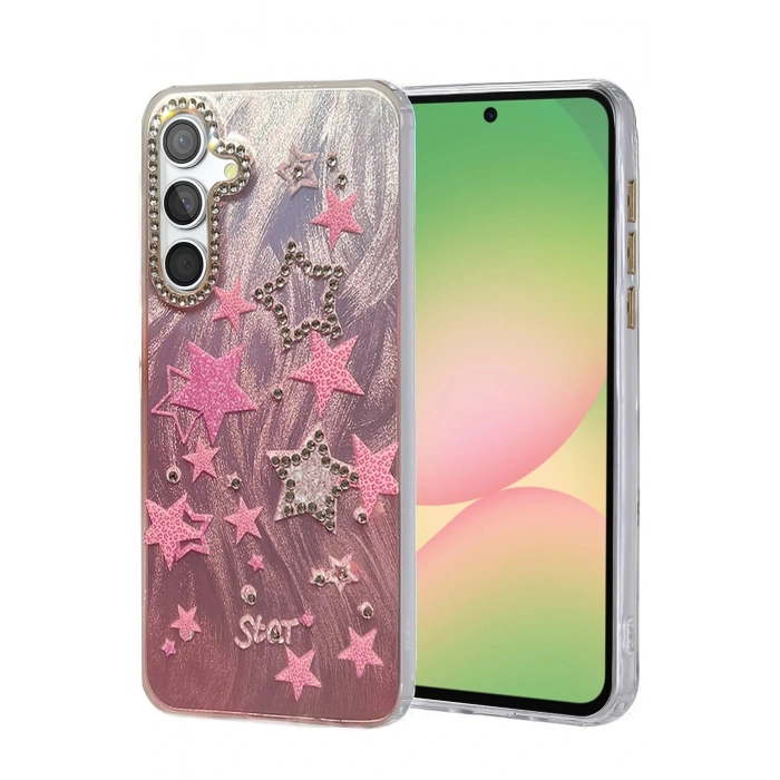 CPT05 Samsung Galaxy A56 Kılıf Blade Aynalı Desenli Kapak - Desen 7