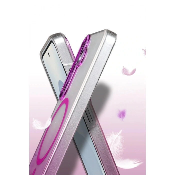 CPT05 Samsung Galaxy S24 FE Glossy Magsafe Kapak - Mavi