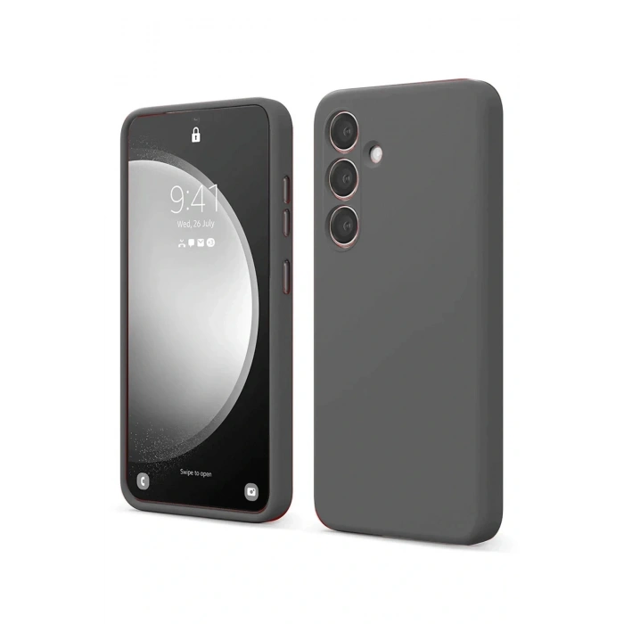 CPT05 Samsung Galaxy S24 FE Kılıf First Silikon - Gri