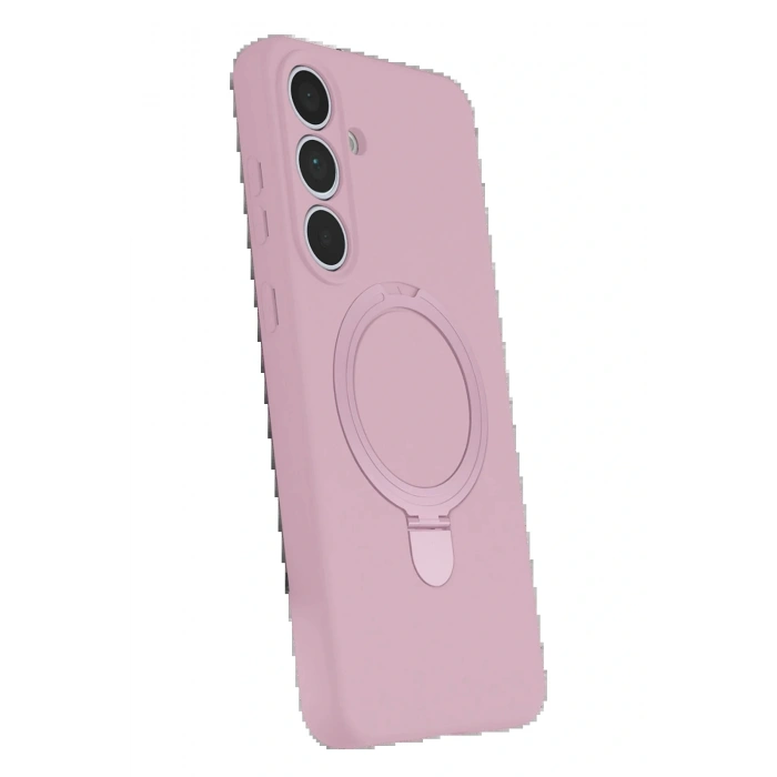 CPT05 Samsung Galaxy S24 FE Regal Magsafe Standlı Kapak - Açık Pembe