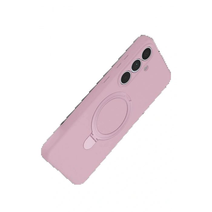 CPT05 Samsung Galaxy S24 FE Regal Magsafe Standlı Kapak - Açık Pembe