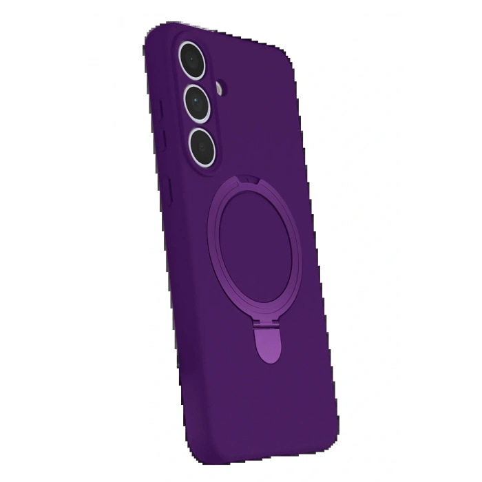 CPT05 Samsung Galaxy S24 FE Regal Magsafe Standlı Kapak - Derin Mor
