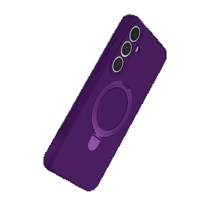 CPT05 Samsung Galaxy S24 FE Regal Magsafe Standlı Kapak - Derin Mor