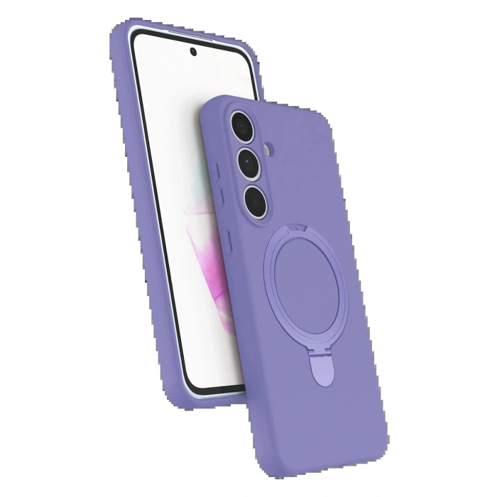 CPT05 Samsung Galaxy S24 FE Regal Magsafe Standlı Kapak - Lila