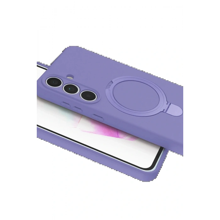 CPT05 Samsung Galaxy S24 FE Regal Magsafe Standlı Kapak - Lila