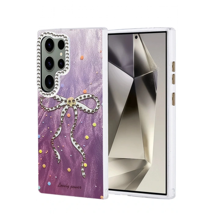 CPT05 Samsung Galaxy S24 Ultra Kılıf Blade Aynalı Desenli Kapak - Desen 1