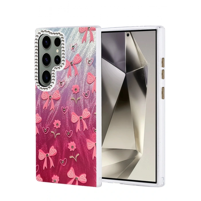 CPT05 Samsung Galaxy S24 Ultra Kılıf Blade Aynalı Desenli Kapak - Desen 3