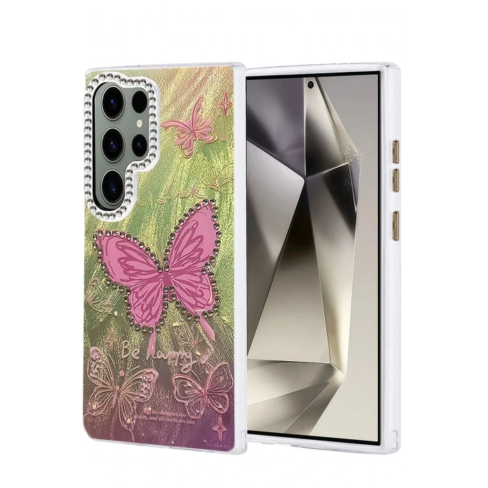 CPT05 Samsung Galaxy S24 Ultra Kılıf Blade Aynalı Desenli Kapak - Desen 5