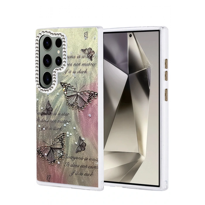 CPT05 Samsung Galaxy S24 Ultra Kılıf Blade Aynalı Desenli Kapak - Desen 6