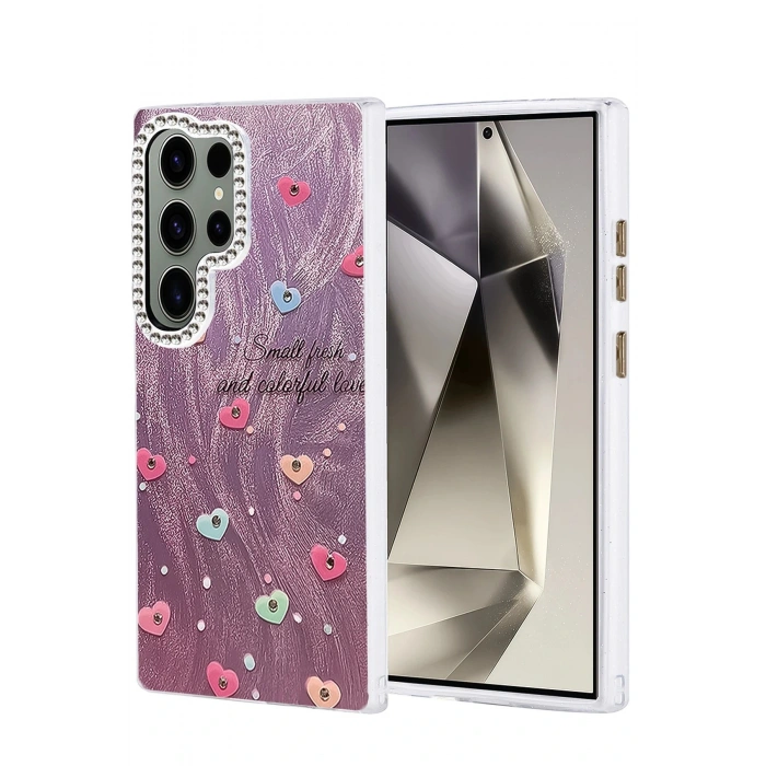 CPT05 Samsung Galaxy S24 Ultra Kılıf Blade Aynalı Desenli Kapak - Desen 8