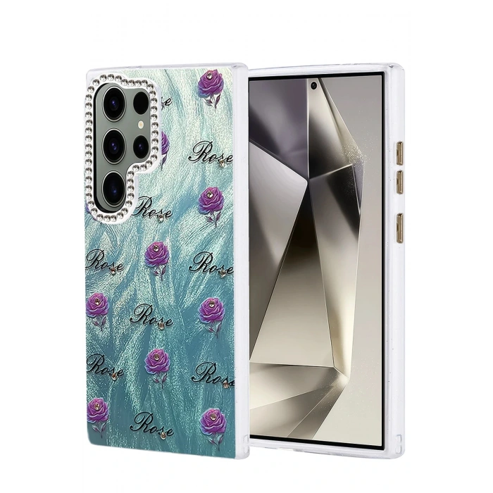 CPT05 Samsung Galaxy S24 Ultra Kılıf Blade Aynalı Desenli Kapak - Desen 9