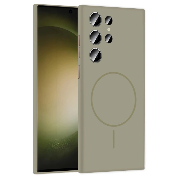CPT05 Samsung Galaxy S24 Ultra Kılıf Jully Magsafe Kapak - Çöl Titanyum